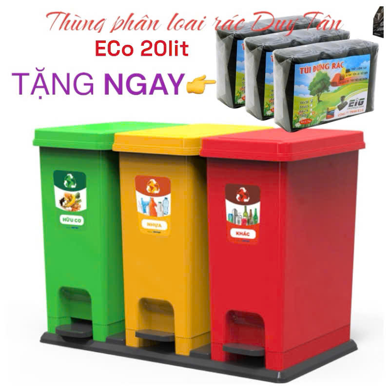 Thùng phân loại rác eco 20L